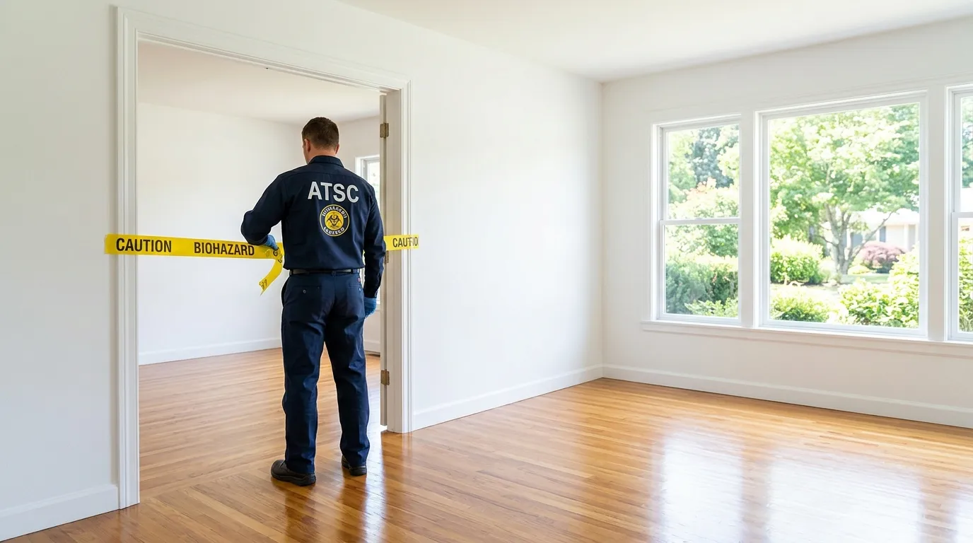 Certified biohazard cleanup crew performing Crime Scene Cleanup in Long Island City